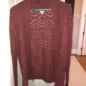 Maroon cardigan